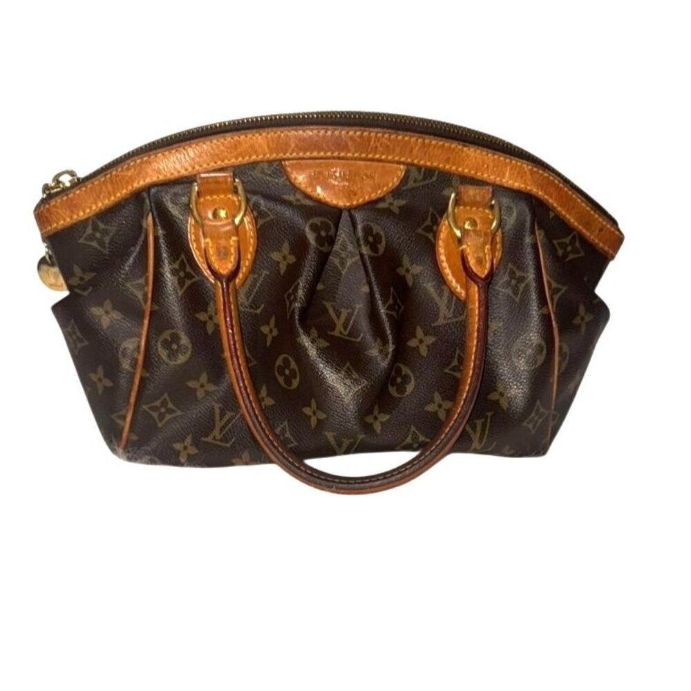 Louis Vuitton Tivoli PM Monogram Canvas Leather Handbag Brown & Orange - Picture 5 of 10